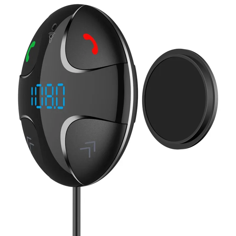 USB быстрое автомобильное зарядное устройство Bluetooth приемник Магнитный fm-передатчик модулятор Автомобильный AUX беспроводной радио адаптер MP3 плеер и микрофон