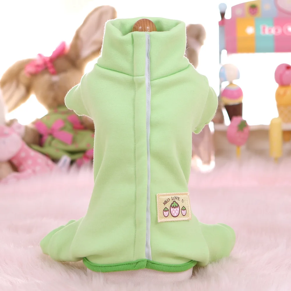 Осенне зимняя Новинка Мягкая клейкая бархатная одежда для собак 6 цветов Размеры