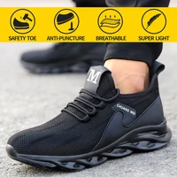 breathable mens safety shoes boots with steeltoe cap mens boots work professional anti slip shoes puncture proof work sneaker