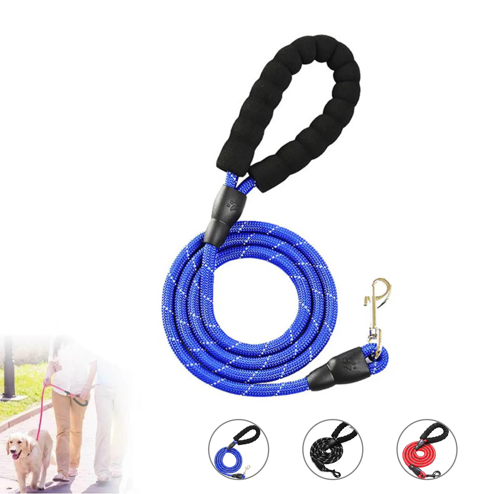 

Регулируемый тренировочный поводок для собак, светоотражающий нейлоновый удобный мягкий, с мягкой подкладкой, для щенков, шлейка для питом...