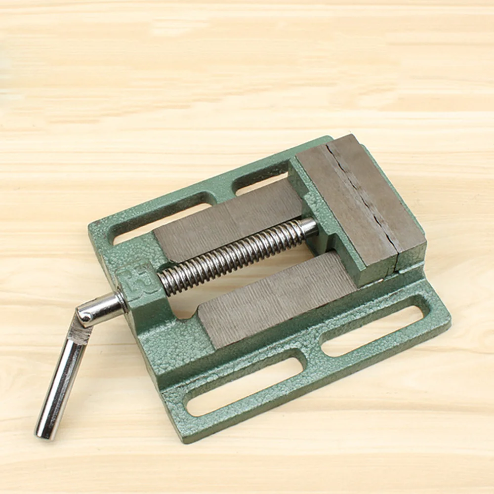 

3 Inch Cast Iron Drill Press Vise Table Vise Small Bench Clamp for Milling Drilling Machine Woodworking (Grey)