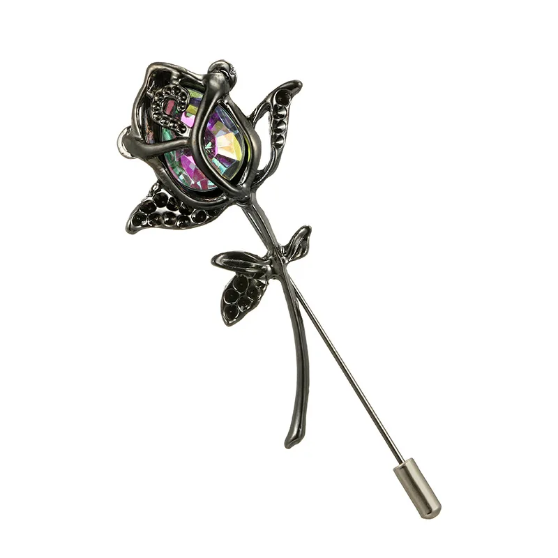 Роза дизайн Имитация алмазы нагрудные значки Броши для женщин детская одежда