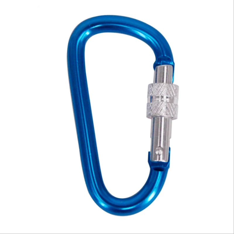 Открытый алюминиевый карабин Альпинизм безопасности d типа многофункциональная