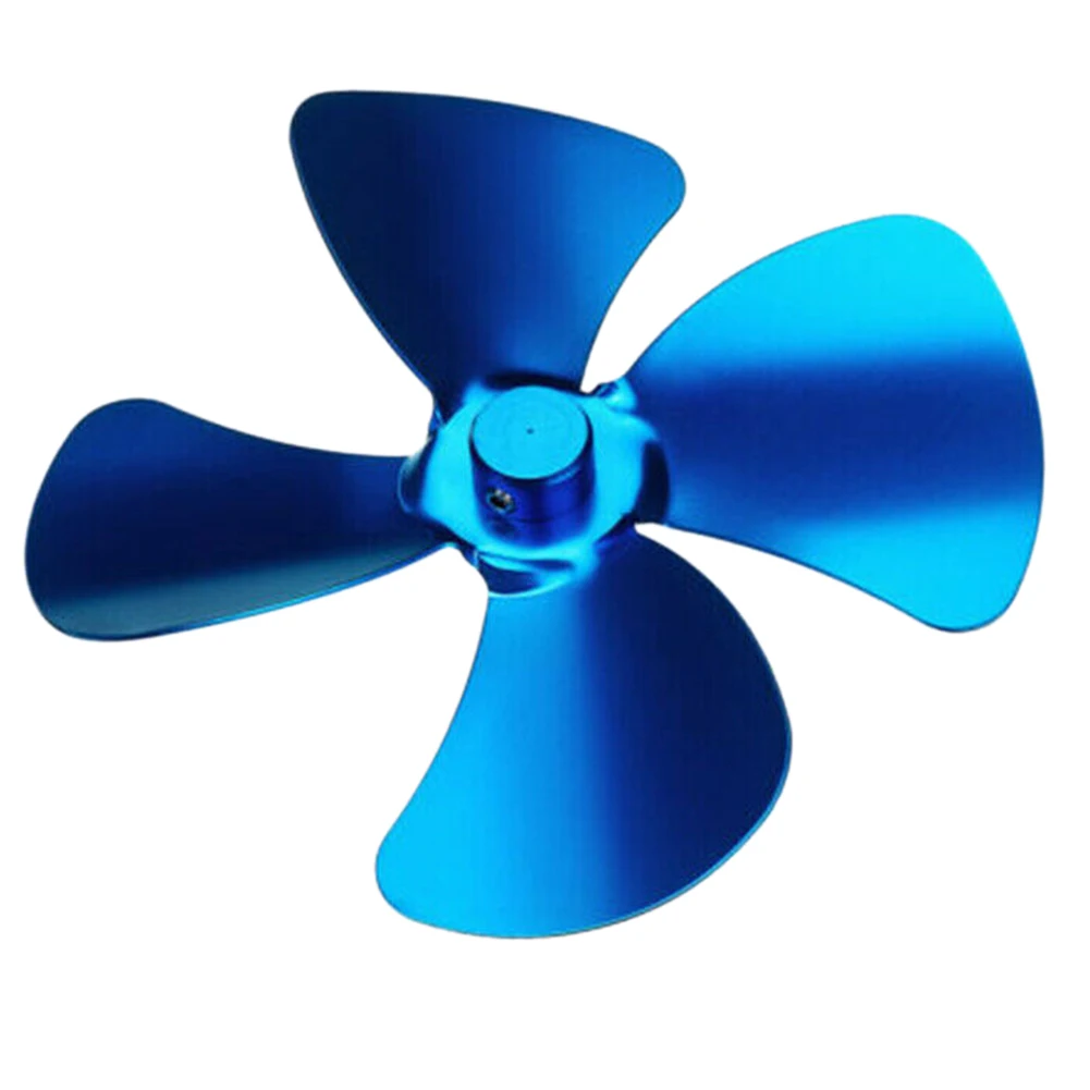 

Aluminum Alloy Accessories Sturdy Modern Easy Install Wood Burner Multicolored Heat Powered Low Noise Stove Fan Blade Portable