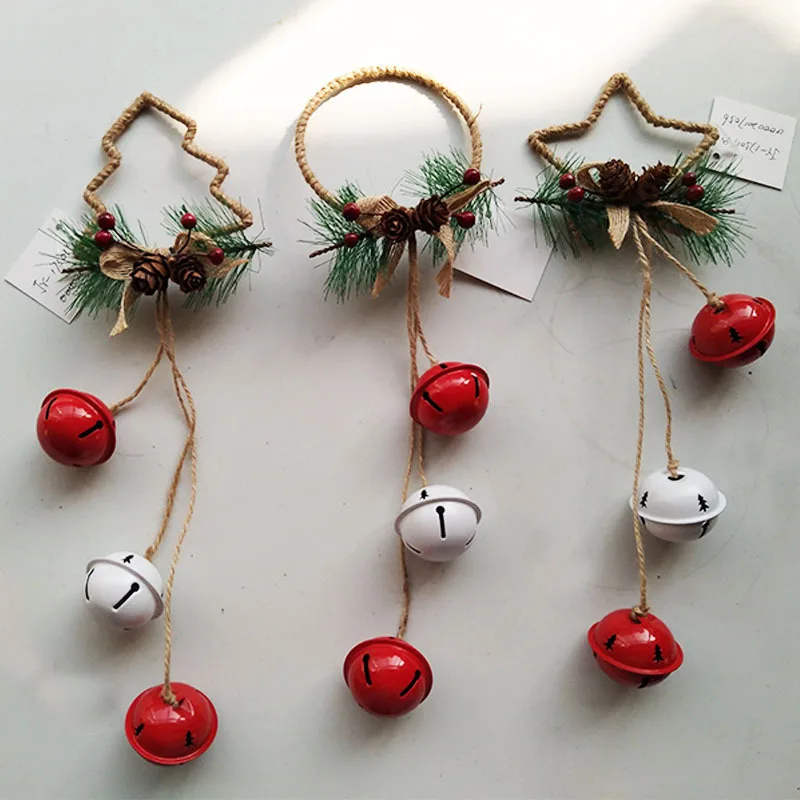 

Рождественские колокольчики, украшения для рождественской елки, колокольчики, рождественские украшения, окрашенные железные колокольчики...