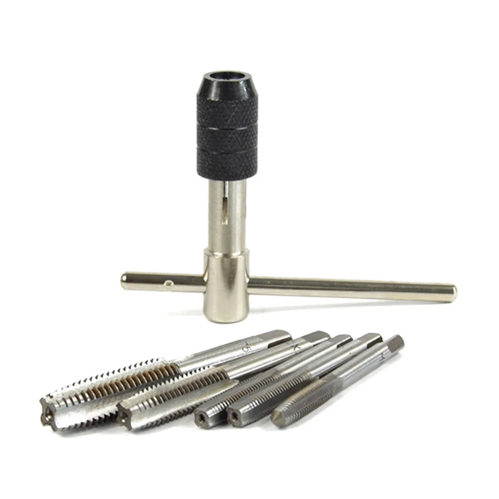 6pcs T-handle Reversible Single Tap Wrench Tapping Threading Tool M6-M12 Screwdriver Holder Hand | Инструменты
