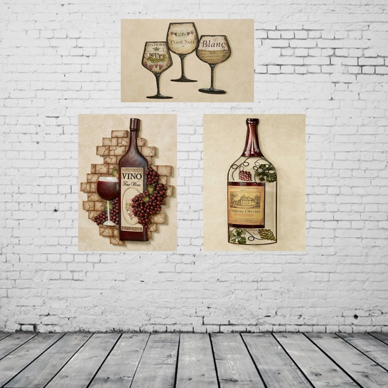 Винтажный домашний декор Vino Fine Wine винтажные металлические вывески художественный плакат таблички и вывески домашний декор тарелки Ретро Размер: 20*30 см