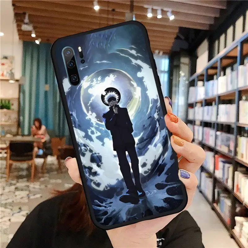 

Anime Cartoon Jujutsu Kaisen Satoru Phone Case For Huawei honor Mate P 9 10 20 30 40 Pro 10i 7 8 a x Lite nova 5t Soft silicone
