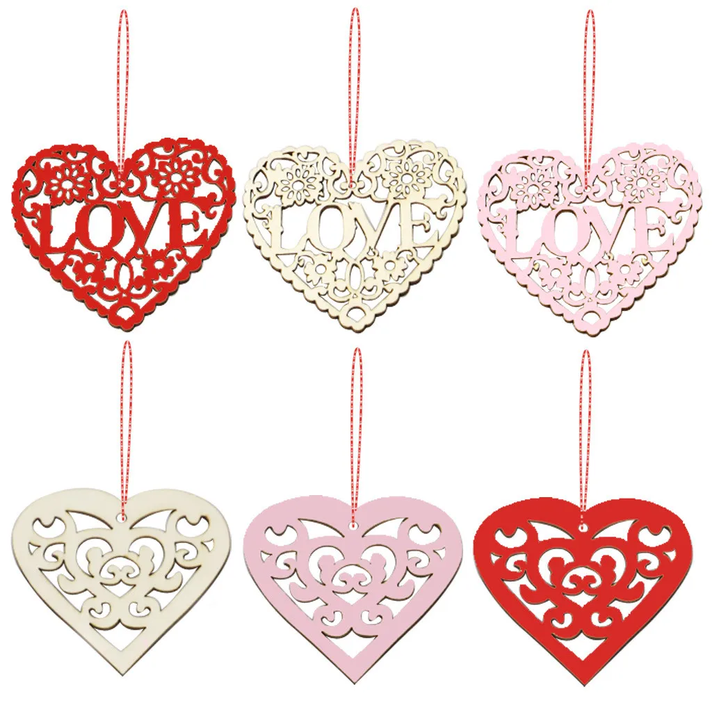 

Wedding woodcarving decoration, Valentine's day empty heart, love, wedding, table decoration