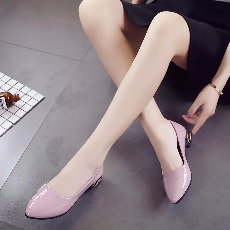 Классические туфли с заостренным носком 2 см Женская Профессиональная обувь