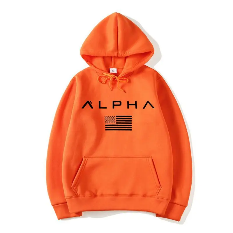 Осень новое поступление высокая Alpha Industries спортивная одежда с принтами Мужская толстовка хип-хоп мужской пуловер с капюшоном одежда с капюшоном - Цвет: 9