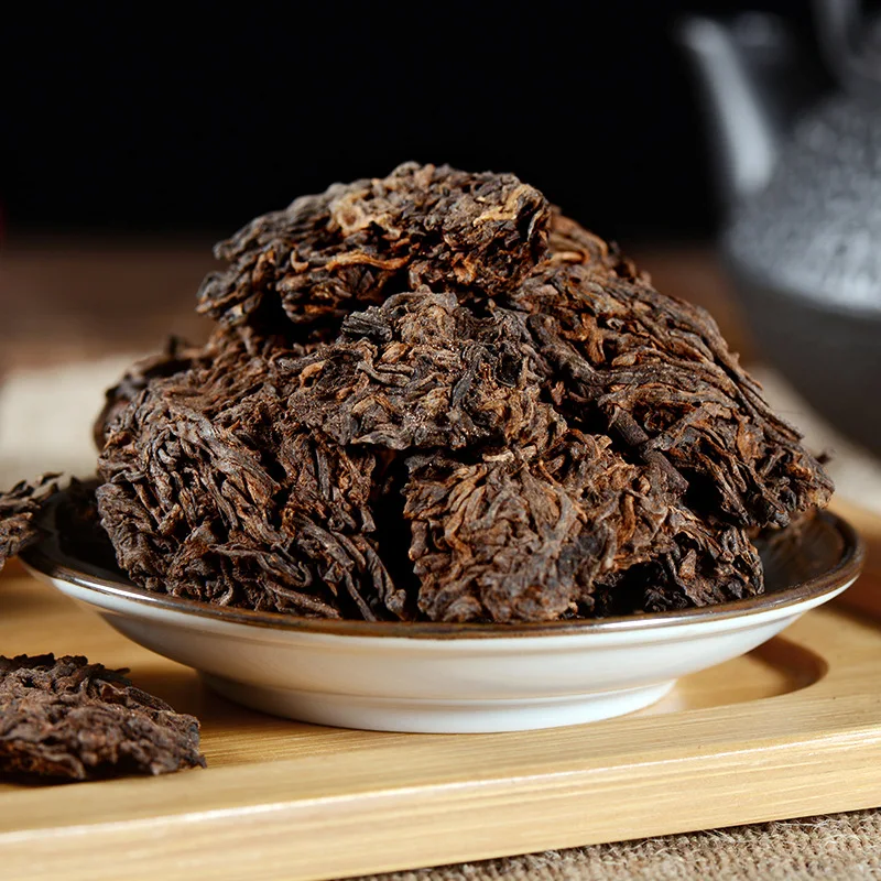 

The Oldest Tea Chinese Yunnan Old Ripe 250g China Tea Health Care Pu'er Tea Brick for Weight Lose Tea