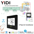 Умный центральный термостат кондиционера, 24 трубки, Wi-Fi, 3 скорости, вентиляторный спираль, беспроводной голосовой контроллер температуры Tuya, Alexa