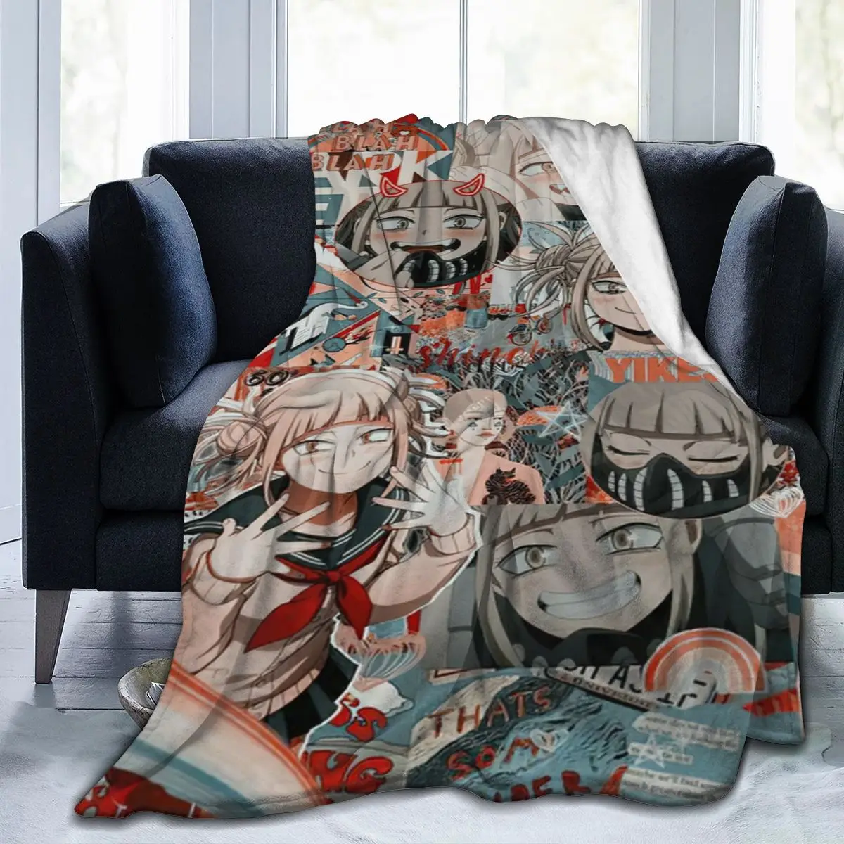 

3D Cartoon Sherpa Blanket Warm Super Soft Flannel Office Nap Bedspread Sofa Bedding Plush Quilt Plaids 300698998