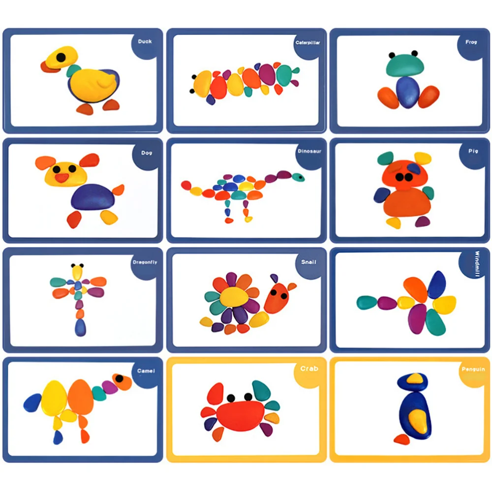 

Wooden Colorful Educational Stones Kids Educational Playthings (Assorted Color)