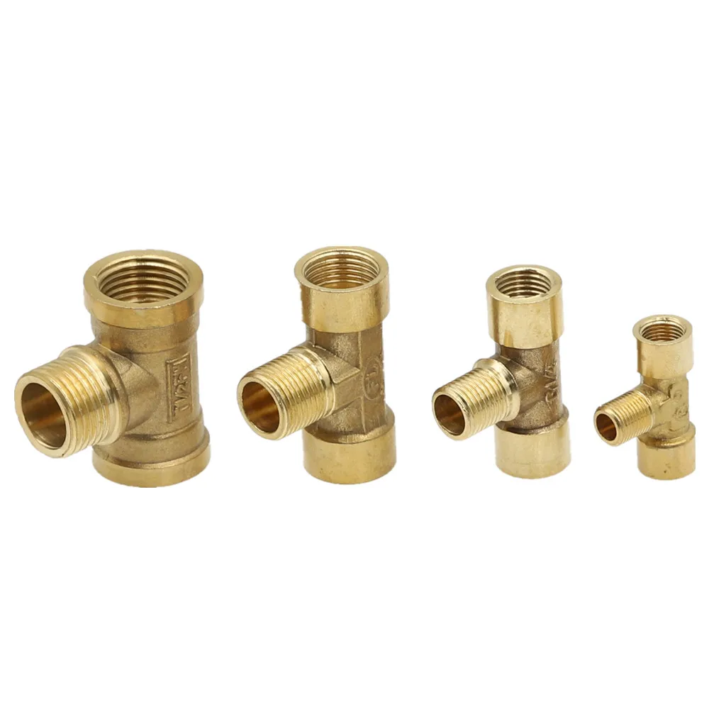 Медные трубчатые фитинги тройник женский/мужской/женский 1/8 &quot1/4&quot 3/8 &quot1/2&quot