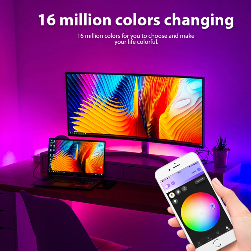 Светодиодная лента G OPTO 2 м RGBCCT Zigbee умный комплект для подсветки телевизора 5 В USB RGB