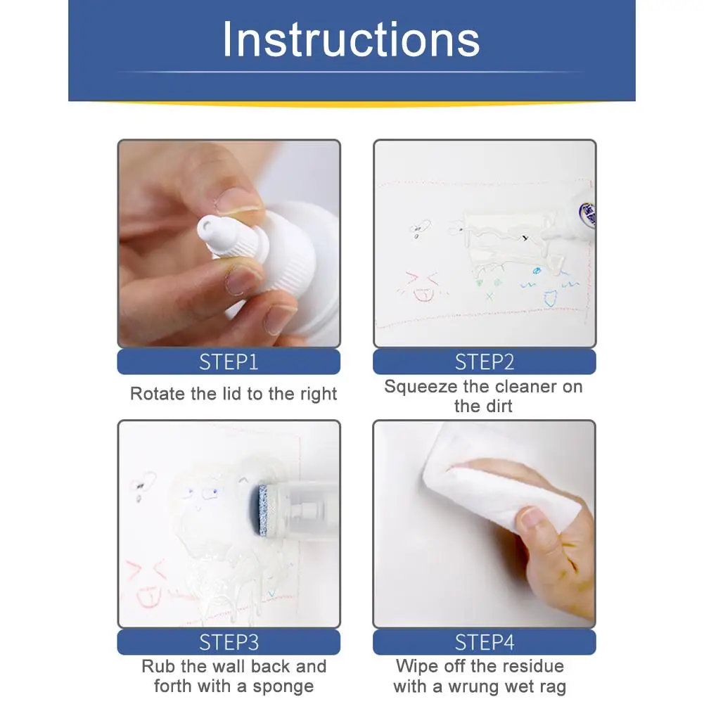 

2Pcs To Mold Mildew Cleaner Wall Mold Removal Ceramic Tile Pool Household Kitchen Cleaner Cleaning Tool 200g