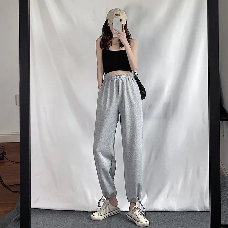 Женские весенне-летние штаны для йоги хлопковые льняные однотонные