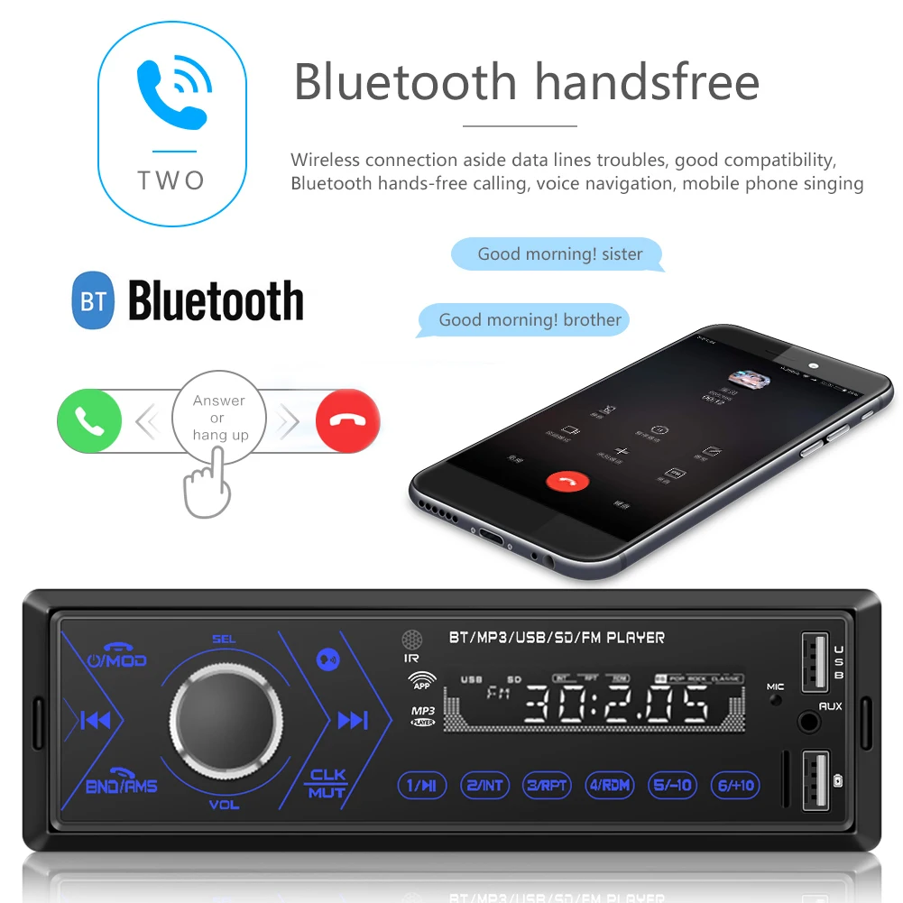 3205 1DIN автомобильный стерео MP3 плеер охрана окружающей среды и долговечность Bluetooth