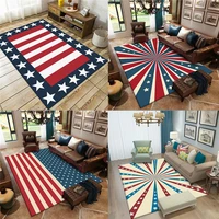 fashion classic flag pattern rug blue red white star striped living room bedroom carpet kitchen bathroom floor mat bed blanket