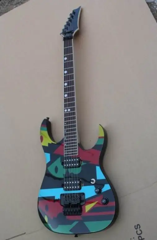 Оптовая продажа гитары из Китая новая модель электрогитары Jem7v в цвете Muitlcolor 130516 |