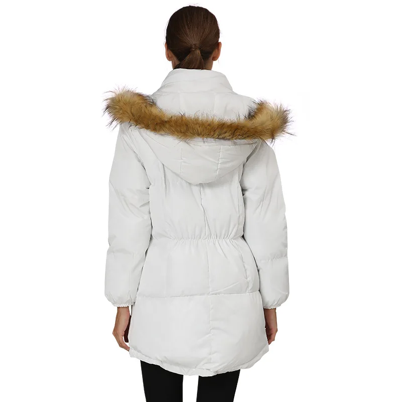 

Women Parka Jackets Coats for Winter Fur Hooded Thick Warm 2019 Long Jacket Good Quality Cotton Plus Size Female Outwear C1996