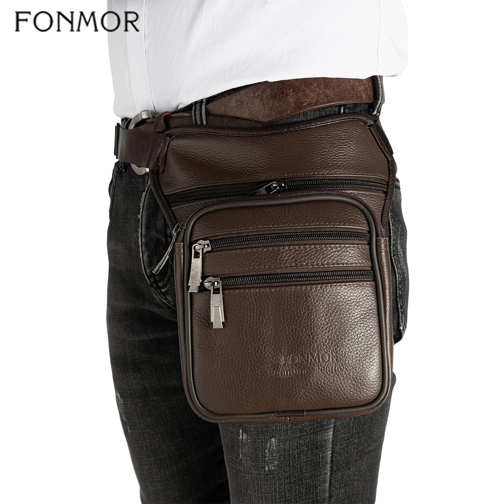 Поясная Сумка FONMOR мужская из натуральной кожи забавная сумочка на бедро чехол