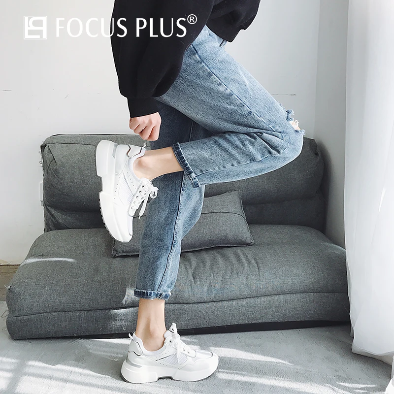 

Focusplus Solid Color Fashion Upper Durable Outsole Comfortable Sneakers For European Style Women's Boots Shoes BD5301A