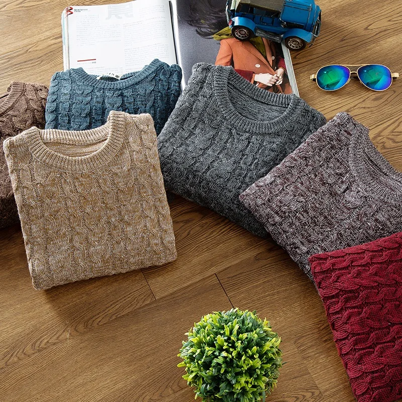 

Zoulv 2021 New Thick Warm Men 'S Pullover Sweaters Man 'S Knitwear Slim Fit Pull Homme Fashion Men 'S Christmas Sweater