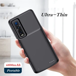 battery charger cases for oppo find x2 pro 6800mah battery case power bank charging case for oppo find x2 battery cover free global shipping