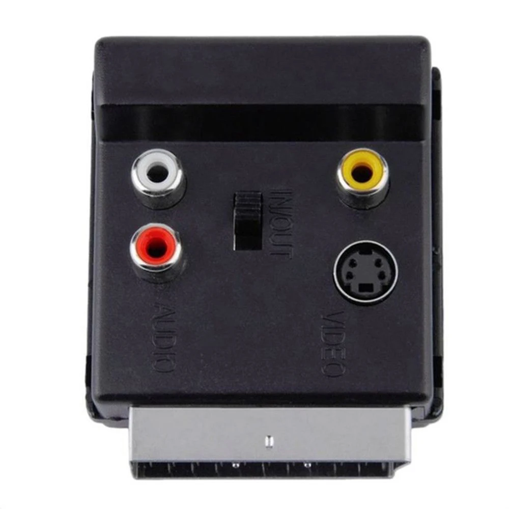 V-видео AV ТВ конвертер 20 Pin SCART штекер к 3 RCA разъем S-видео Аудио Видео адаптер