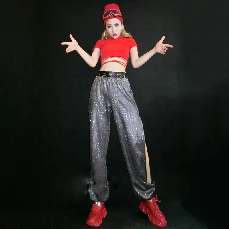 Новинка женская одежда в стиле хип-хоп взрослые костюмы для уличных танцев джаз