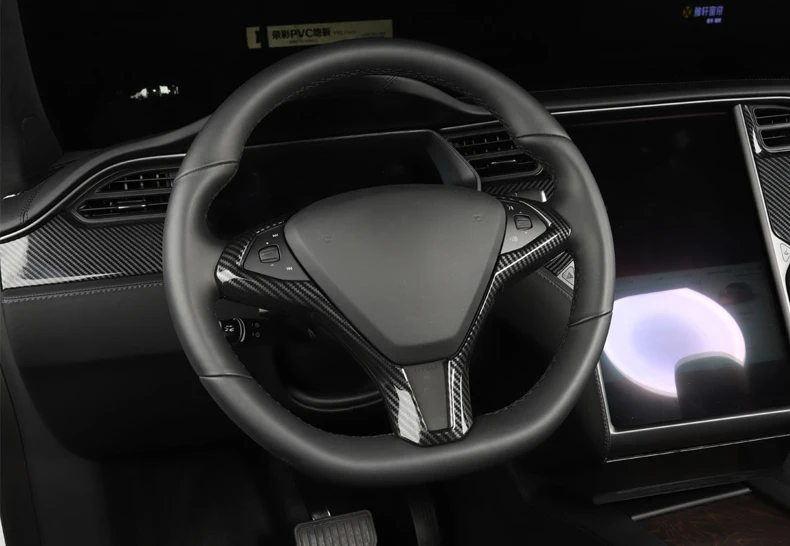 LUCKEASY Автомобильный руль декоративная заплатка для Tesla модель X/S- ABS рулевое колесо аксессуары декоративная рамка патч