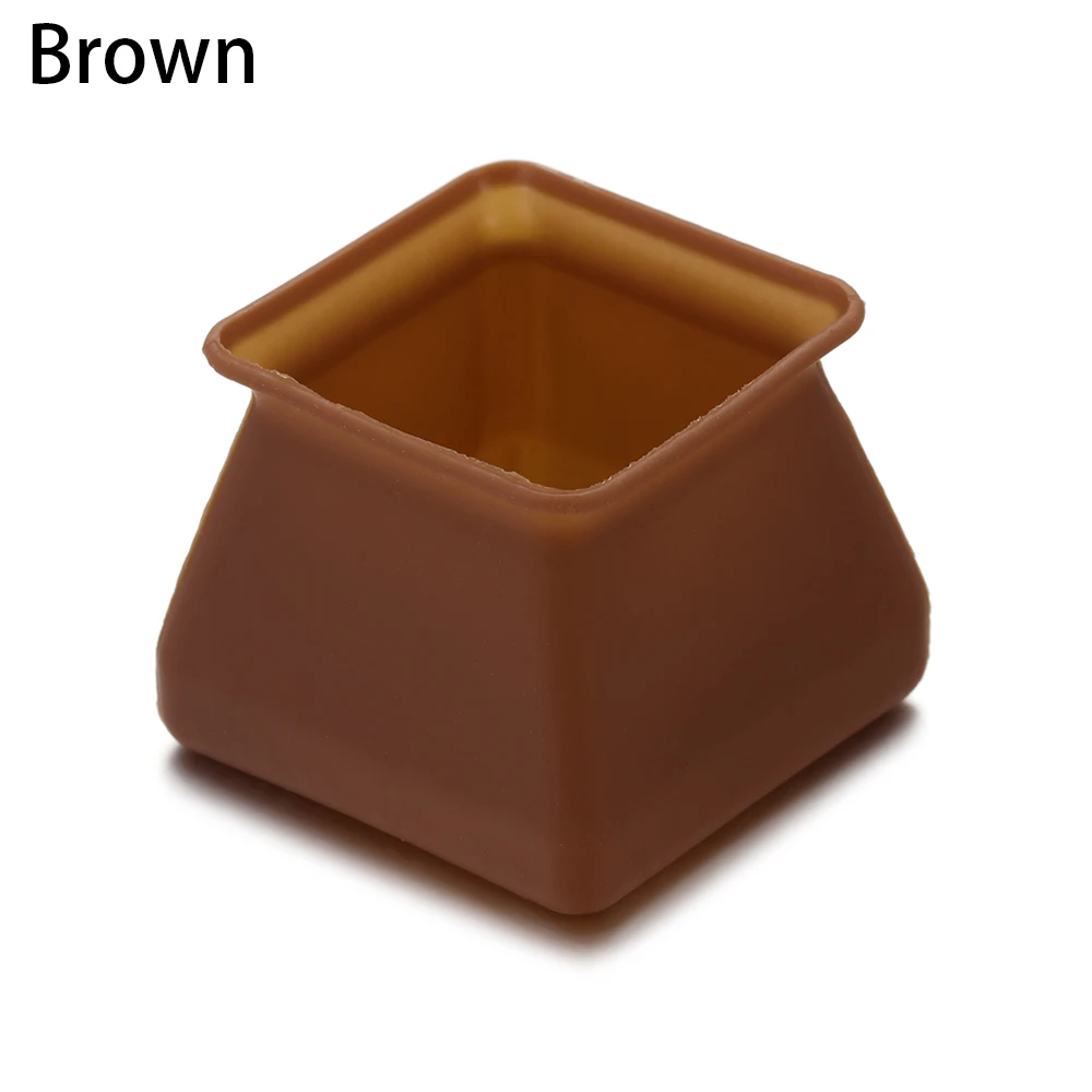 

Силиконовые накладки на ножки стула, квадратные Нескользящие прочные защитные накладки на ножки, 10 шт./компл., белый серый коричневый цвет, накладки на ножки стула