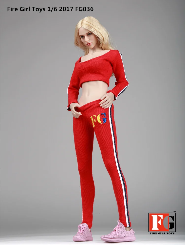 

Fire Girl Toys 1/6 Female Sport Suit Costume YOGA Clothes for 12inch Collectible Action Figures DIY