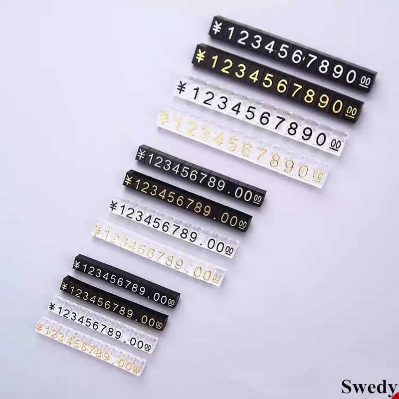 10 комплектов 6 5x9 мм Регулируемая цена дисплей кубик бирка ювелирные изделия