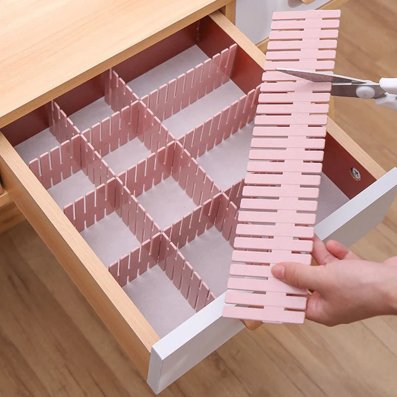 

8/4Pcs Bayonet Type Drawer Division Divider Free Combination Storage Plastic Plate Underwear Socks Neat Arrangement