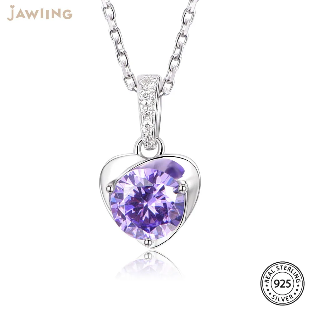 

Sterling Silver Heart Pendant Necklace Friendship Couple Silver Chain Necklace Women Charms for Jewelry Making