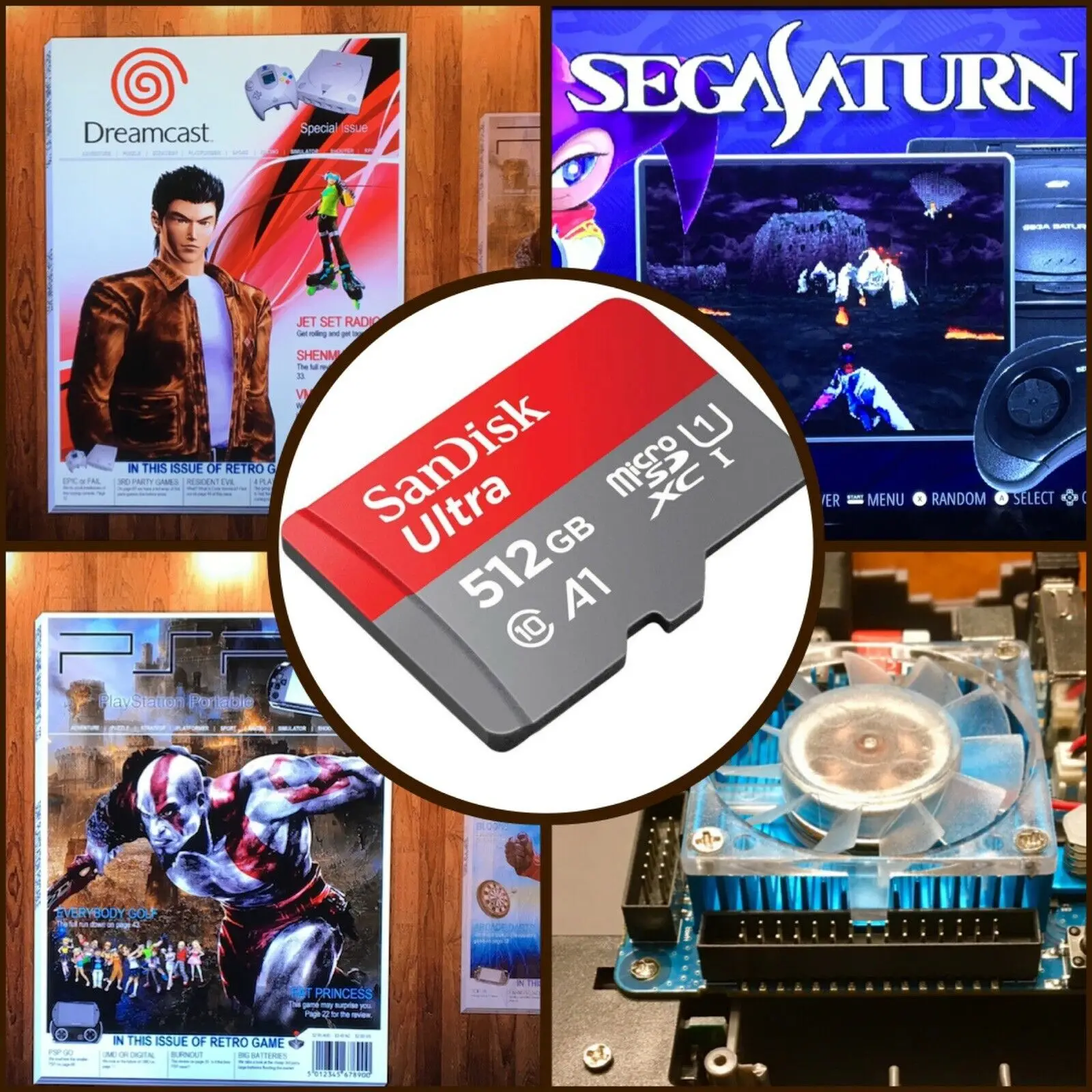 512 GB Ora v1.65 Retropie SD Card - Sega Saturn PSP N64 Naomi. For ODROID XU4 20 000+ Preloaded Games 3D boxart | Электроника