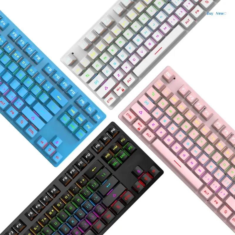 

20CE USB Wired Gaming Keyboard Compact 87Key Scientific Layout RGB Backlit Keyboard