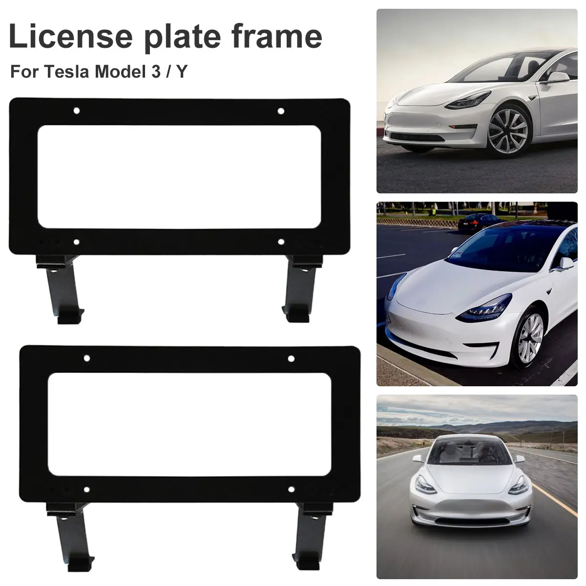 

Рамка номерного знака для Tesla Model 3/Y 2017-2021, модификация, свободная перфорация, держатель для монтажа американского номерного знака