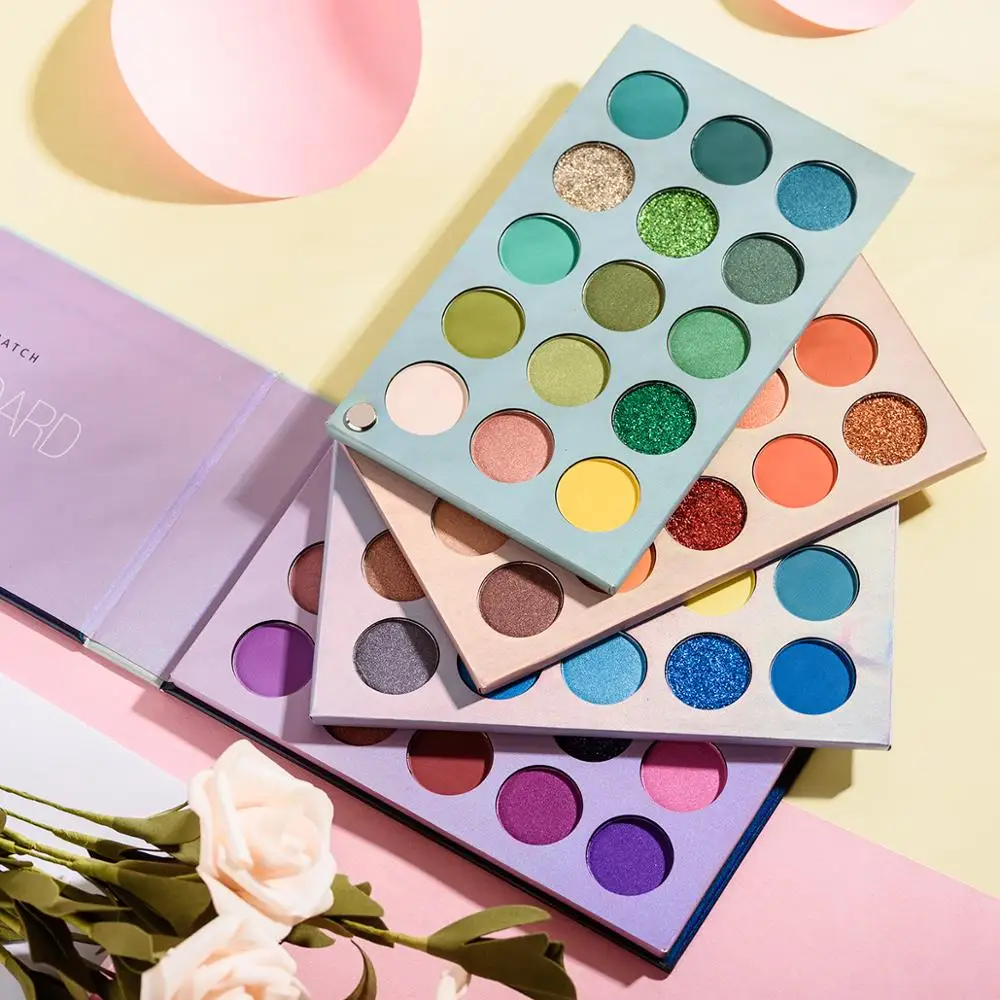 BEAUTY GLAZED натуральные матовые мерцающие тени для век палитра светящихся