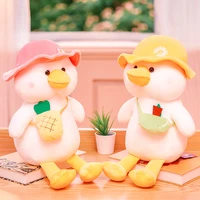 new pattern wear hat school duck kawaii plush toys cartoon comic anime doll stuffed toy christmas birthday gift for children