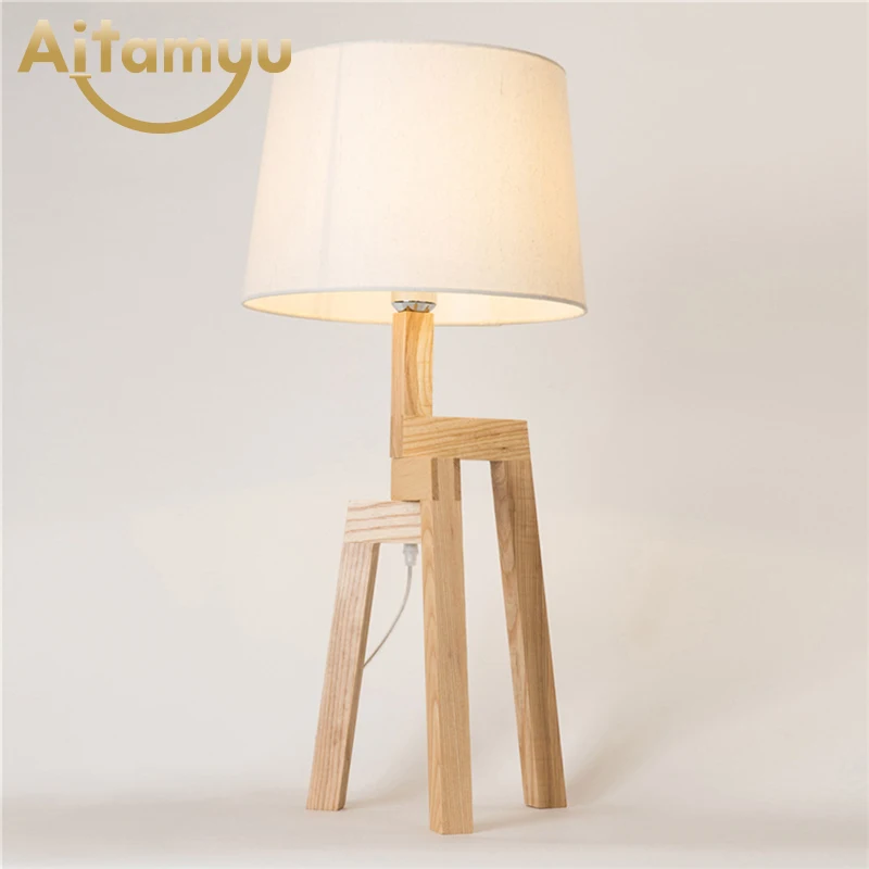 Скандинавский стол из цельного дерева прикроватный столик для спальни