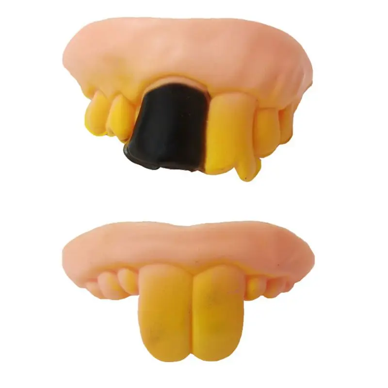 

10Pcs Halloween Fake Teeth Fangs Ugly Denture Model Vampire Cosplay Costume Prop