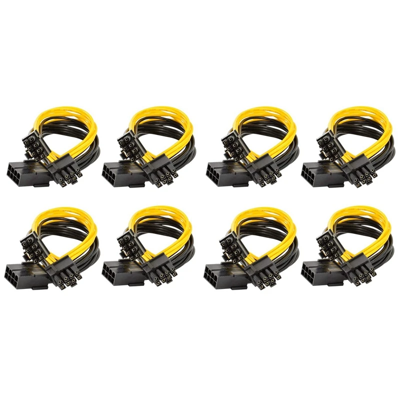 

8 Pin PCI-E to 2 PCI-E 8 (6+2) Pin Power Cable, Splitter PCI Express Graphics Card Connector GPU Power Cable