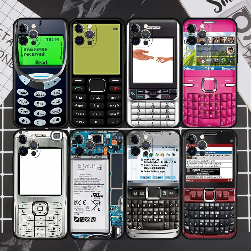 

Retro Cassette Phone Case For iPhone 13 11 12 Pro XR 7 8 + X XS Max 6 6S Plus 5 5S SE 2020 11Pro Coque Black TPU Shell