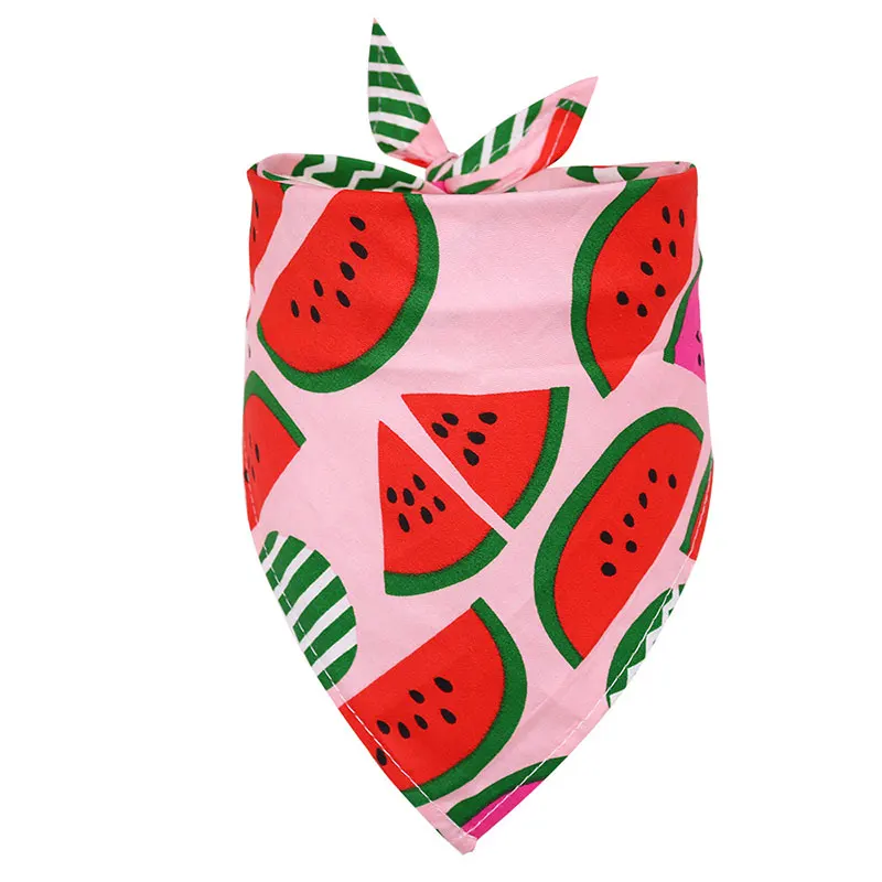 

Pet Saliva Towel Practical Pet Triangle Scarf Fruit Pattern Cute Dog Fruit Saliva Towel Spring And Fall Pet Accessories