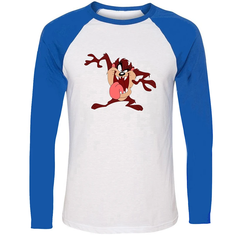 jfRCBL1347C Porky Pig Looney Tunes Hungry Taz Mania Looney Tunes Дизайнерская мужская футболка с принтом для парней футболка с графическим принтом хлопковые футболки с длинными рукавами - Цвет: jfRCBL1347C